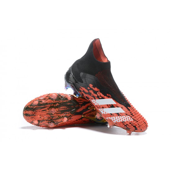Adidas Preator Mutator 20+ FG Black Red White High-top For Men Soccer Cleats 