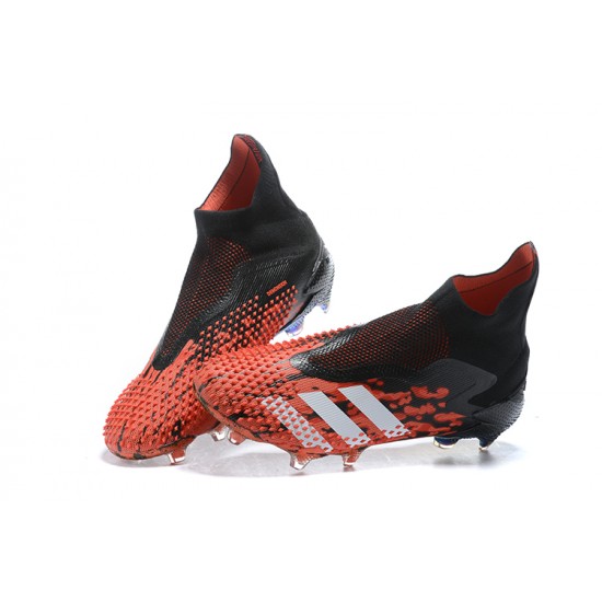 Adidas Preator Mutator 20+ FG Black Red White High-top For Men Soccer Cleats 