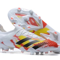 Adidas Preator Mutator 20+ FG Black Yellow Red White Low-top For Men Soccer Cleats 