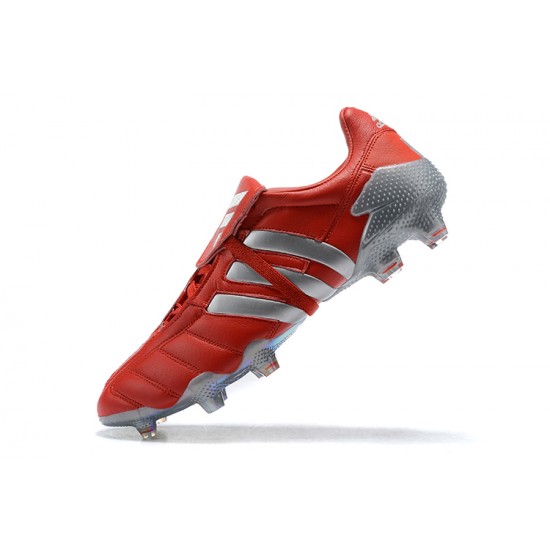 Adidas Preator Mutator 20+ FG Gray Red Low-top For Men Soccer Cleats 