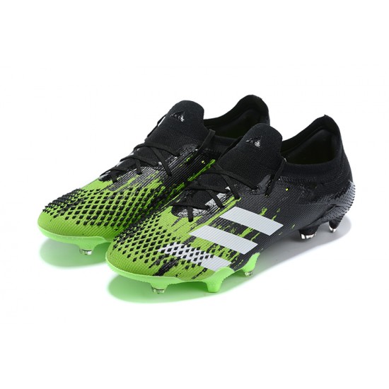 Adidas Preator Mutator 20+ FG Green Black White Low-top For Men Soccer Cleats