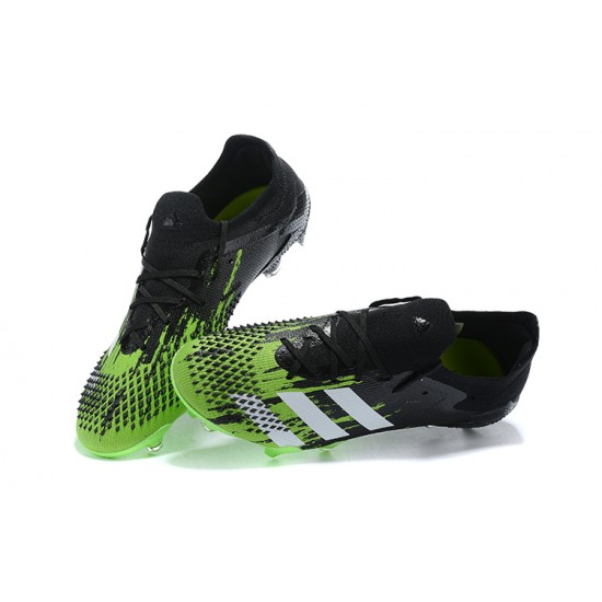 Adidas Preator Mutator 20+ FG Green Black White Low-top For Men Soccer Cleats