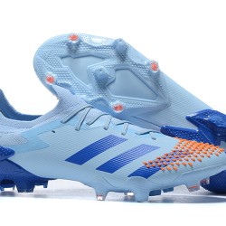 Adidas Preator Mutator 20+ FG LightOrange Blue Low-top For Men Soccer Cleats 