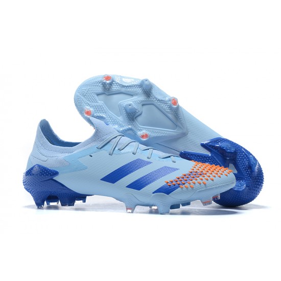 Adidas Preator Mutator 20+ FG LightOrange Blue Low-top For Men Soccer Cleats