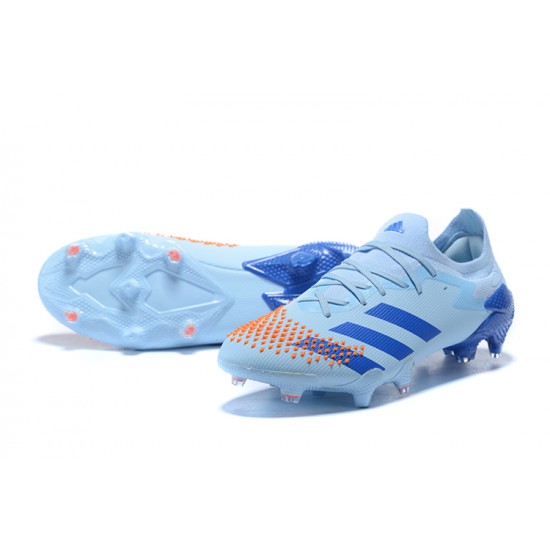 Adidas Preator Mutator 20+ FG LightOrange Blue Low-top For Men Soccer Cleats