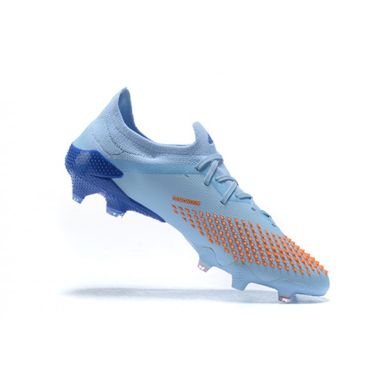 Adidas Preator Mutator 20+ FG LightOrange Blue Low-top For Men Soccer Cleats 