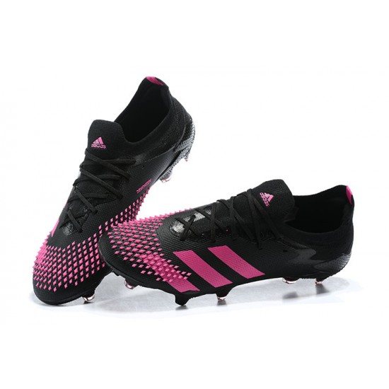 Adidas Preator Mutator 20+ FG Pink Black Low-top For Men Soccer Cleats 