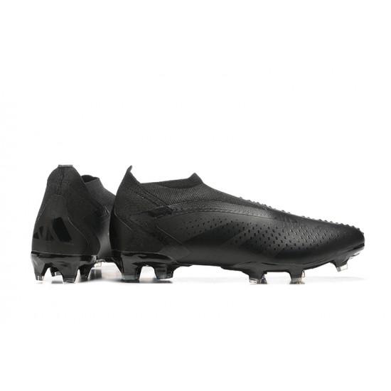 Adidas Predator Accuracy Fg Boots Black For Men Low-top Soccer Cleats 