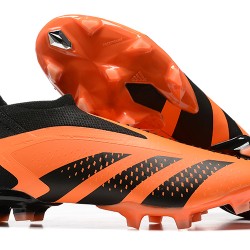 Adidas Predator Accuracy Fg Boots Black Orange For Men Low-top Soccer Cleats 