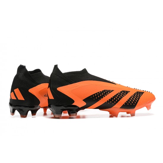 Adidas Predator Accuracy Fg Boots Black Orange For Men Low-top Soccer Cleats