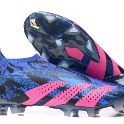 Adidas Predator Accuracy Fg Boots Blue Pink For Men Low-top Soccer Cleats 