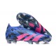 Adidas Predator Accuracy Fg Boots Blue Pink For Men Low-top Soccer Cleats