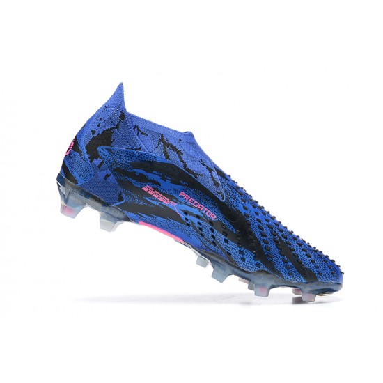 Adidas Predator Accuracy Fg Boots Blue Pink For Men Low-top Soccer Cleats 