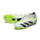 Adidas Predator Accuracy Fg Boots Gray Green White Black For Men High-top Soccer Cleats