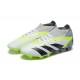 Adidas Predator Accuracy Fg Boots Gray Green White Black For Men High-top Soccer Cleats