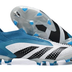 Adidas Predator Accuracy Fg Boots LightBlue White For Men High-top Soccer Cleats 