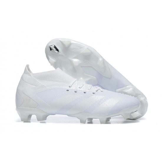 Adidas Predator Accuracy Fg Boots White For Men High-top Soccer Cleats 