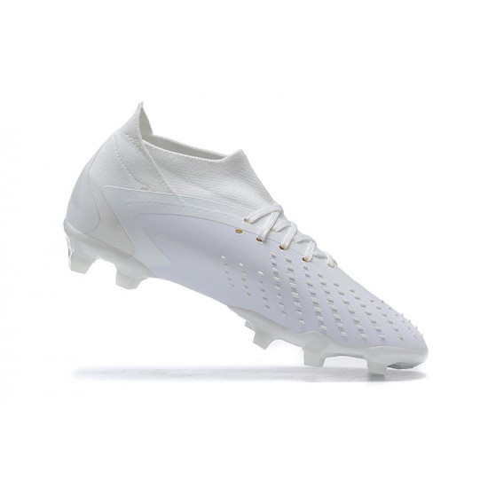 Adidas Predator Accuracy Fg Boots White For Men High-top Soccer Cleats 