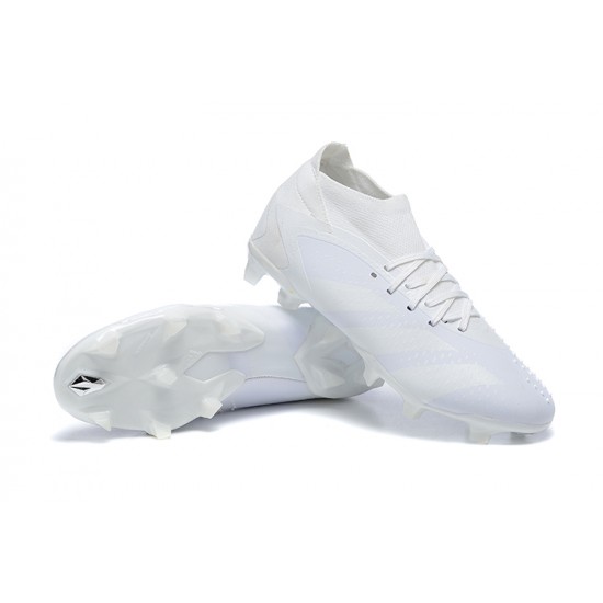 Adidas Predator Accuracy Fg Boots White For Men High-top Soccer Cleats