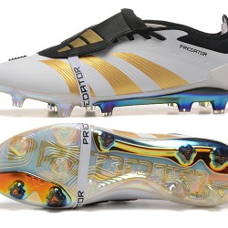 Adidas Predator Elite Tongue FG Soccer Cleats Gold White Black For Men 