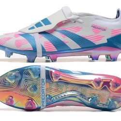 Adidas Predator Elite Tongue FG Soccer Cleats Pink Beige Ltblue For Men 