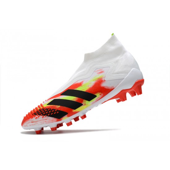 Adidas Predator Mutator 20 AG High White Black Red Green Soccer Cleats