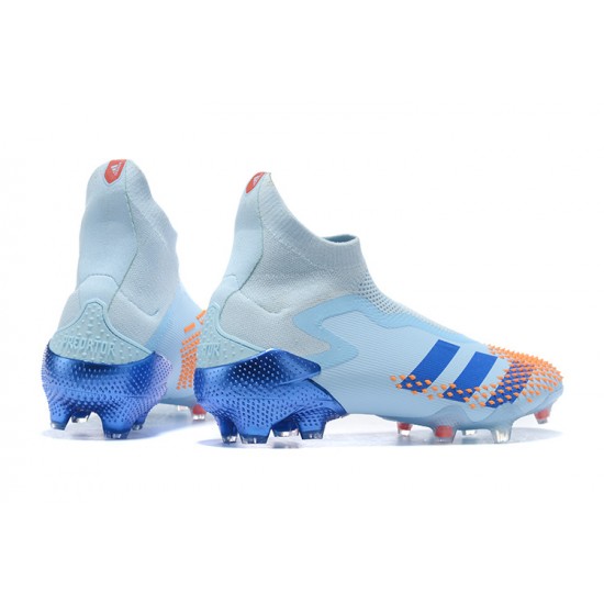 Adidas Predator Mutator 20 FG High Ltblue Blue Orange Soccer Cleats