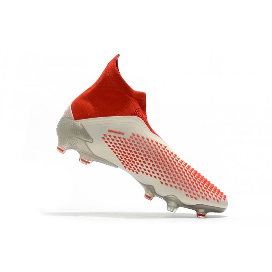 Adidas Predator Mutator 20 FG High Win-Red Beige Black Soccer Cleats