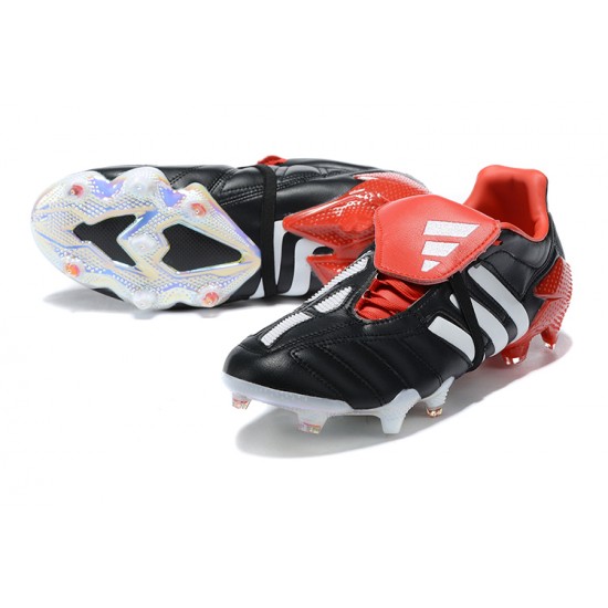 Adidas Predator Mutator 20 FG Low Black White Red Soccer Cleats