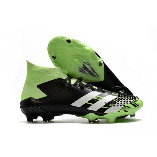 Adidas Predator Mutator 20.1 FG High Black Green Soccer Cleats