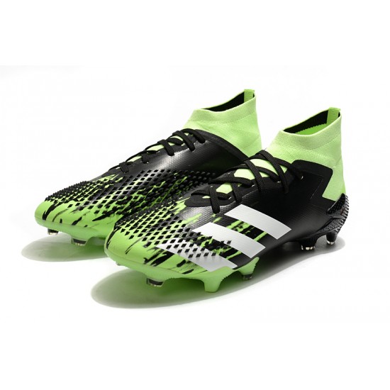 Adidas Predator Mutator 20.1 FG High Black Green Soccer Cleats