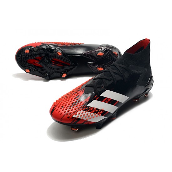 Adidas Predator Mutator 20.1 FG High Black White Red Soccer Cleats