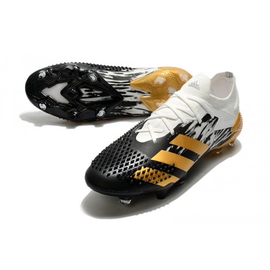 Adidas Predator Mutator 20.1 FG Low Black Gold White Soccer Cleats