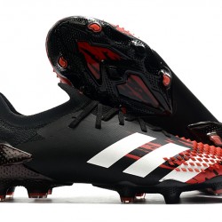 Adidas Predator Mutator 20.1 FG Low Black White Red Soccer Cleats