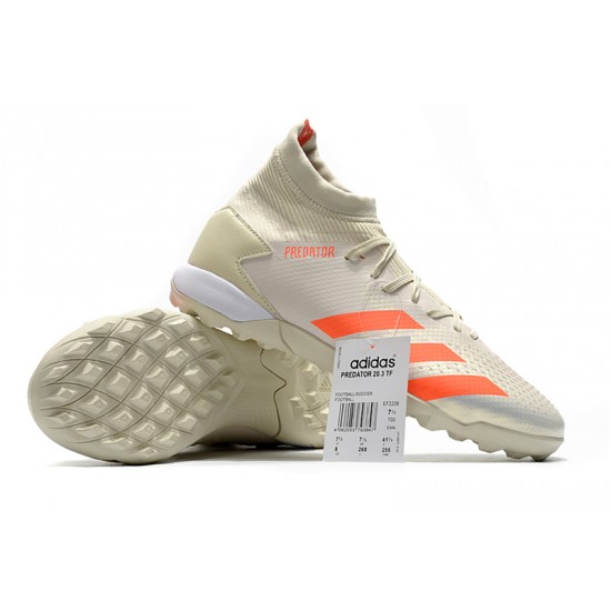 Adidas Predator Mutator 20.3 TF High Beige Orange White Soccer Cleats