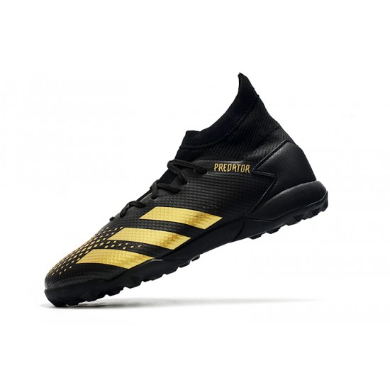 Adidas Predator Mutator 20.3 TF High Black Gold Soccer Cleats