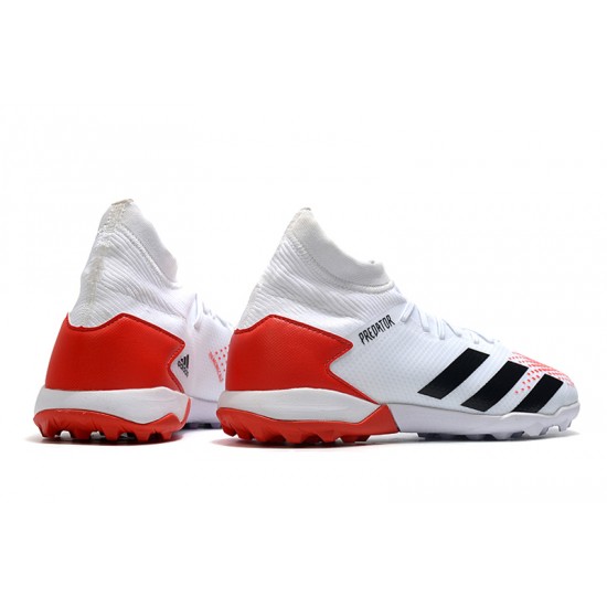 Adidas Predator Mutator 20.3 TF High White Red Black Soccer Cleats