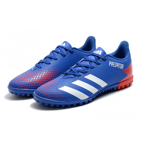 Adidas Predator Mutator 20.4 TF Low Blue White Red Soccer Cleats