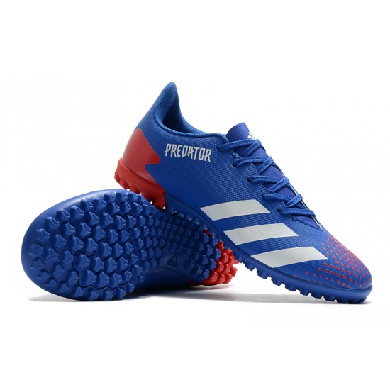 Adidas Predator Mutator 20.4 TF Low Blue White Red Soccer Cleats