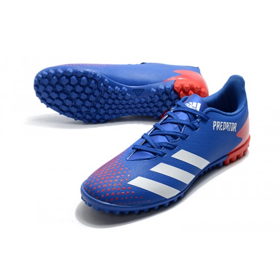 Adidas Predator Mutator 20.4 TF Low Blue White Red Soccer Cleats