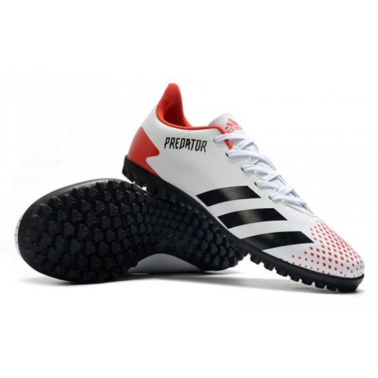 Adidas Predator Mutator 20.4 TF Low White Black Red Soccer Cleats