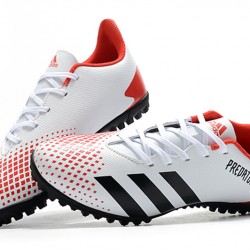 Adidas Predator Mutator 20.4 TF Low White Black Red Soccer Cleats