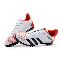 Adidas Predator Mutator 20.4 TF Low White Black Red Soccer Cleats