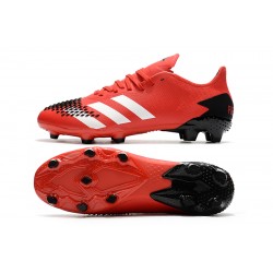 Adidas Predator 20.2 FG Low Red White Black Soccer Cleats