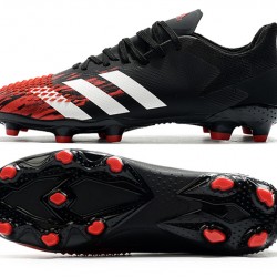 Adidas Predator 20.2 FG Low White Black Red Soccer Cleats