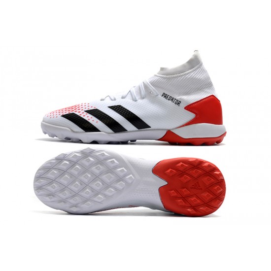 Adidas Predator Mutator 20.3 TF High White Red Black Soccer Cleats