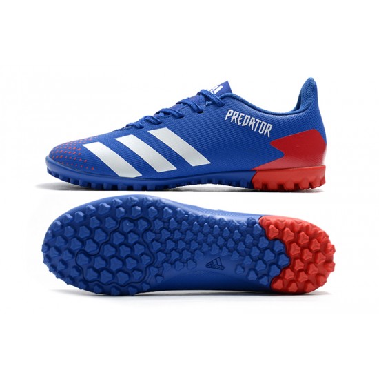 Adidas Predator Mutator 20.4 TF Low Blue White Red Soccer Cleats