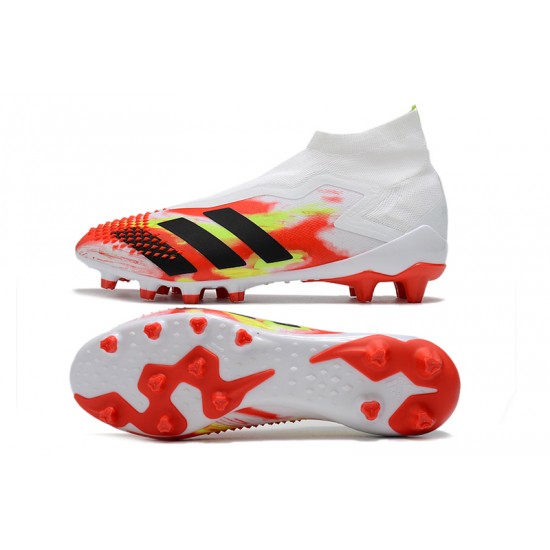 Adidas Predator Mutator 20 AG High White Black Red Green Soccer Cleats