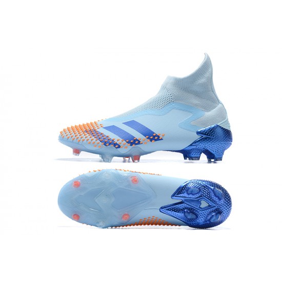 Adidas Predator Mutator 20 FG High Ltblue Blue Orange Soccer Cleats