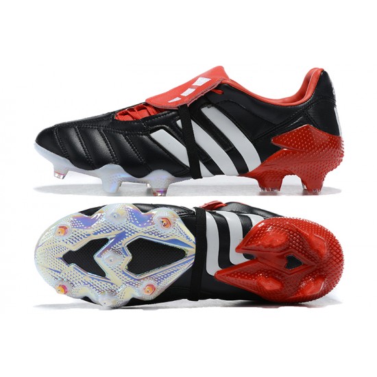 Adidas Predator Mutator 20 FG Low Black White Red Soccer Cleats